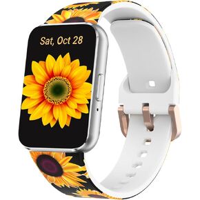 Printed Silicone Bands Compatible for Samsung Galaxy Fit 3, Pattern Replacement Sport Strap for Samsung Galaxy Fit 3 SM-R390 Women Men