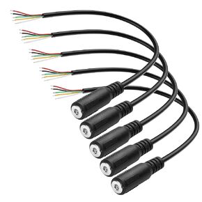 YAODHAOOD Replacement 3.5mm Male Plug to Bare Wire Open End TRRRS 5 Pole Stereo 1/8" 3.5mm Plug Jack Pigtail Audio Cable for Headphone Microphone Cable Repair (5PCS) (3.5mm TRRRS 5 Pole Male)