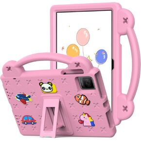 حافظة تابلت Revvl Tab 5G للأطفال 2023، غطاء EVA مضاد للصدمات لجهاز Tmobile Revvl Tab 5G 10.36 بوصة، مع أشكال بمقبض حامل، وردي
