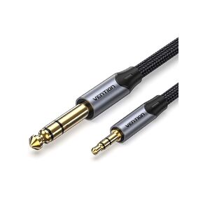 VENTION 3.5mm to 6.35mm Audio Stereo Cable, 6.35mm 1/4" Male to 3.5mm 1/8" Male TRS Stereo Audio Cable Jack Compatible for iPod Laptop Home Theater Devices and Amplifiers(1.5FT)
