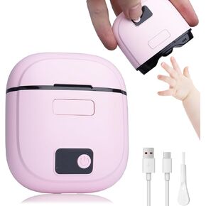 Automatic Electric Nail Trimmer with LCD Digital Display, Electric Nail Clipper with 3-Speeds Levels, USB Rechargeable Safety Nail Clippers for Babies,Children, Adults,Seniors(Pink)