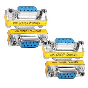 MEIRIYFA DB9 Gender Changer D-SUB 9 Pin RS-232 Connector Serial Port Cable Coupler Adapter for Serial Applications-4Pcs (Male to Male)