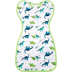 Transitional Dinosaur Swaddle Sack for Baby Sleep Sack with Arms Up Design Arms Free with Snap Button Mitten Cuffs 2-Way Zipper Sleeping Bag for Newborn Boys and Girls (Dinosaurs-Medium, 3-6 Months) in Kuwait
