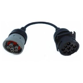 6P J1708 to Gray 9P Type 1 J1939 Cable Converting Cable 6pin to 9pin for Both J1939 Type 1 and Type 2 connectors