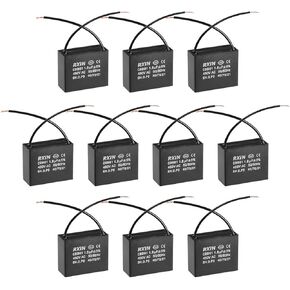 uxcell Ceiling Fan Capacitor CBB61 2uF 450V AC 2 Wires Metalized Polypropylene Film Capacitors 36.5x16x29.5mm for Water Pump Motor Generator, Pack of 10