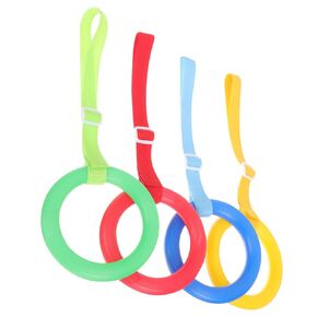 Toyvian 4pcs Baby Rings Baby Stand up Ring Baby Walker Crib Tool Infant Walking Ring Parents Choice Diapers Size 6 Baby Hanging Ring Baby Walking Assistant Fitness Mat Pull Ring Wristband