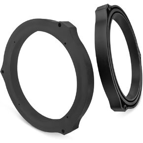 6.5 Inch Front Rear Door Speaker Spacer with Speaker Wiring Harness 2 PCS Fit for Ford Fusion Transit Focus Edge Fiesta Mondeo Mk4 Aftermarket Audio Speaker Spacer Ring Bracket