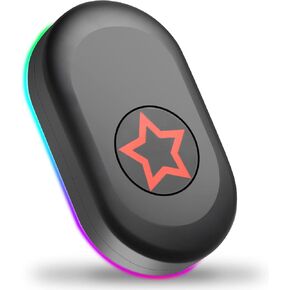 Undetectable Mouse Mover with RGB Light, Newest Mechanical Mouse Jiggler Shaker Wiggler with Switchable Drive Free USB Port, Automatic Random Move Pad Keep Computer Awake
