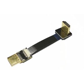 Short FPV HDMI Cable Standard HDMI male Full sze HDMI normal HDMI to Standard HDMI male 90 degree for RED BMCC FS7 C300 (5CM)