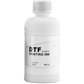 DTF Ink White, Premium Transfer Printer Ink for Printhead ET-8550, L1800, L805, R2400, P400, P800, XP15000 Professional DTF Printers Direct to Film Heat Transfer Printing (W, 500ml)