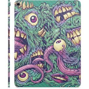 Carbon Fiber Skin Compatible with Apple iPad Air 11 (M2) 2024 - Eyes and Teeth - Premium 3M Vinyl Protective Decal Cover - Easy to Apply | Crafted in The USA by MightySkins