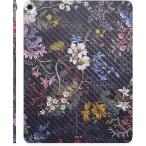Carbon Fiber Skin Compatible with Apple iPad Air 11 (M2) 2024 - Midnight Blossom - Premium 3M Vinyl Protective Decal Cover - Easy to Apply | Crafted in The USA by MightySkins