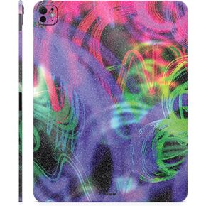 Glossy Glitter Skin Compatible with Apple iPad Pro 13 (M4) 2024 - Neon Splatter - Premium 3M Vinyl Protective Decal Cover - Easy to Apply | Crafted in The USA by MightySkins