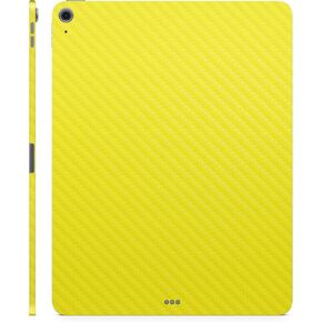 غلاف من ألياف الكربون متوافق مع جهاز Apple iPad Air 11 (M2) 2024 - أصفر خالص - غطاء لاصق واقٍ من الفينيل 3M ممتاز - سهل الاستخدام | صُنع في الولايات المتحدة الأمريكية بواسطة MightySkins