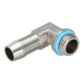 MECCANIXITY Barb Fitting Adapter G1/4" 90 Degree 8mm OD Soft Tube Hose Connector Two-Touch Thread for PC Water Cooling System