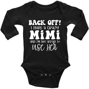 Back Off! I Have A Crazy Mimi Cotton Romper Long Sleeve Newborn Crawl Playsuit