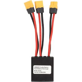 20V‑72V XT60 Parallel Battery Connector, Dual Battery Connector Adapter, Electric Bike Double Battery Discharge Converter Dual Battery Discharge Converter for Electric Bike (40A)