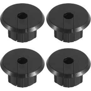 4pcs Cable Routing Kit for Starlink Dishy Ethernet Cable, Plastic Cable Wall Grommet for Cable Adapter Feed-Through Cable Bushings for 1 Inch Wall Cord Hole and Furniture Wire Hole (Black)
