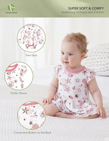 Baby Girls Sleeveless Bodysuits Ruffled Bodysuit Viscose from Bamboo Cute Infant Girl Outfit Clothes in Saudi Arabia