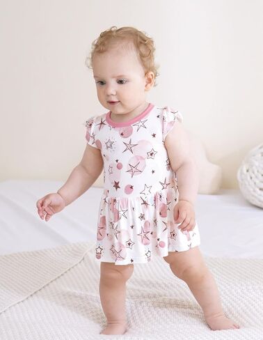 Baby Girls Sleeveless Bodysuits Ruffled Bodysuit Viscose from Bamboo Cute Infant Girl Outfit Clothes in Saudi Arabia