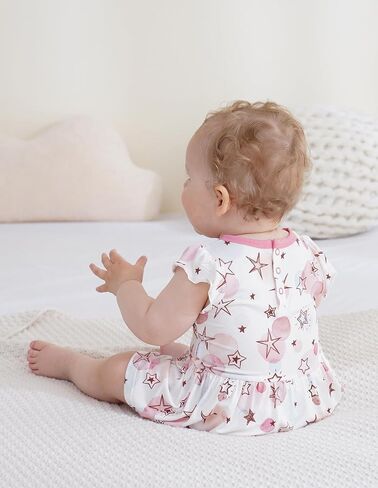 Baby Girls Sleeveless Bodysuits Ruffled Bodysuit Viscose from Bamboo Cute Infant Girl Outfit Clothes in Saudi Arabia