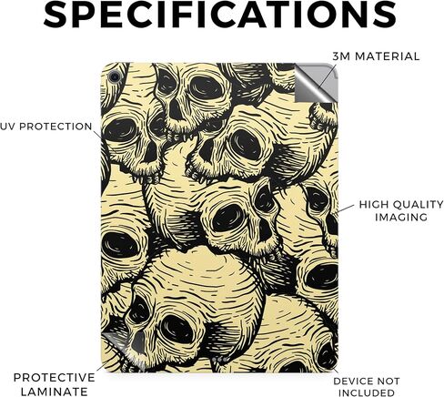 غلاف الكمبيوتر اللوحي من ألياف الكربون متوافق مع Apple iPad Air 13 (M2) 2024 - جدار الموت - غطاء لاصق واقٍ من الفينيل 3M ممتاز - سهل الاستخدام | صُنع في الولايات المتحدة الأمريكية بواسطة MightySkins in Kuwait