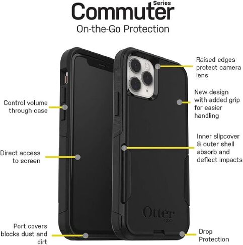 OtterBox iPhone 11 Pro Max Commuter Series Case - BESPOKE WAY (BLAZER BLUE/STORMY SEAS BLUE), slim & tough, pocket-friendly, with port protection in Saudi Arabia