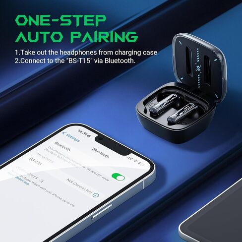 Black Shark Bluetooth Earbuds Wireless with 45ms Ultra-Low Latency, Gaming 5.2, Dual Modes, 10mm Driver, 35H Play Time, IPX4 Waterproof, Built-in Mic - Lucifer T1 in Saudi Arabia