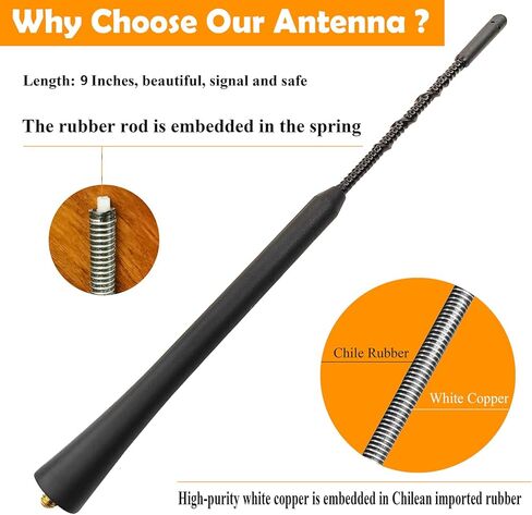 9 Inch Antenna for Toyota Prius (2004-2017), Toyota Prius Antenna, Flexible Rubber Antenna Replacement Mast for Toyota Prius C (2012-2014), Toyota Prius V (2012-2017), Toyota Prius Plug-in (2012-2015) in Saudi Arabia