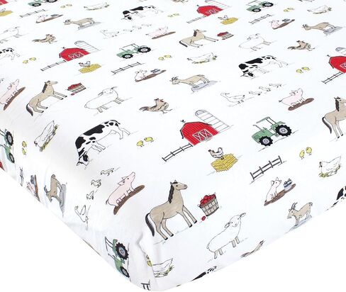 Hudson Baby Unisex Baby Cotton Fitted Crib Sheet, Buffalo Plaid, One Size in Saudi Arabia