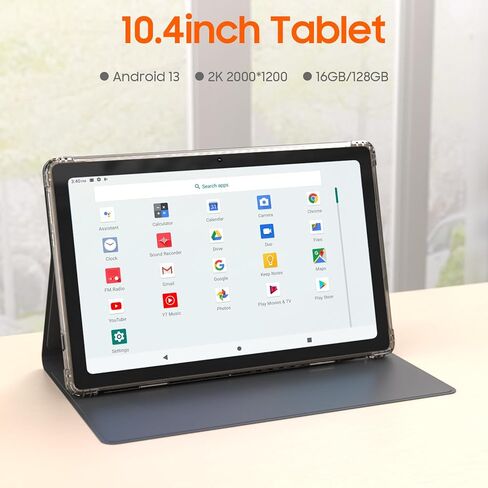 أحدث الأجهزة اللوحية لعام 2024، جهاز لوحي Android 13 بشاشة 10.4 بوصة، وذاكرة الوصول العشوائي 16 جيجابايت، وذاكرة الوصول العشوائي 128 جيجابايت، وشاشة FHD بدقة 2000*1200 2K، وحدة معالجة مركزية قوية 2.0 جيجا هرتز، 2.4G&5G&WiFi 6، بلوتوث 5.0، جهاز لوحي مع حاف in Kuwait