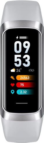 Fitness Tracker,1.1 Inch Color AMOLED Screen Smart Watch,25 Sports Modes Heart Rate Sleep Tracker,7 Working Days,Magnet Charging,Thermistor Sensor Bracelet for Kids&Adult (Bordeaux) in Saudi Arabia