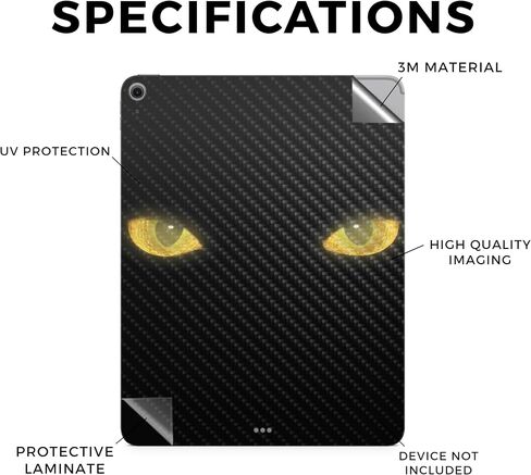 غلاف الكمبيوتر اللوحي من ألياف الكربون متوافق مع Apple iPad Air 11 (M2) 2024 - حقل عباد الشمس - غطاء لاصق واقٍ من الفينيل الفاخر 3M - سهل الاستخدام، مصنوع في الولايات المتحدة الأمريكية بواسطة MightySkins in Kuwait
