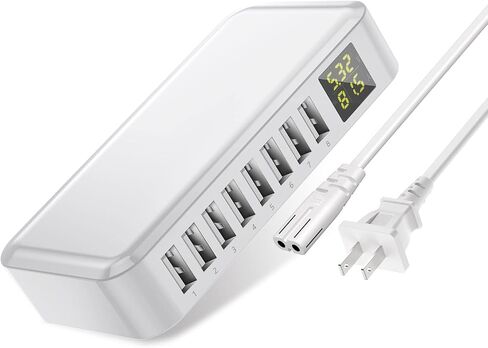 USB Charger, Zestiq 8-Port USB Charging Station, Multi USB Charger with LED Display, Fast Desktop Charger for iPhone 14/13/12/11/XS/X/SE/8, Galaxy S23/S22/S21/S20 in Saudi Arabia