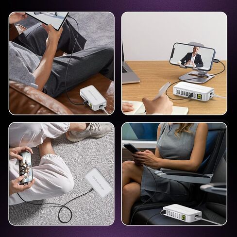 USB Charger, Zestiq 8-Port USB Charging Station, Multi USB Charger with LED Display, Fast Desktop Charger for iPhone 14/13/12/11/XS/X/SE/8, Galaxy S23/S22/S21/S20 in Saudi Arabia