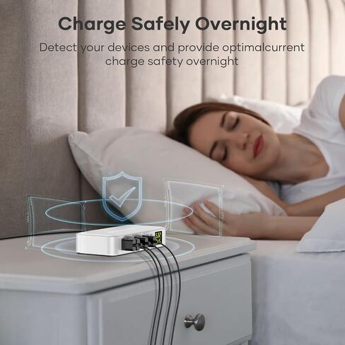 USB Charger, Zestiq 8-Port USB Charging Station, Multi USB Charger with LED Display, Fast Desktop Charger for iPhone 14/13/12/11/XS/X/SE/8, Galaxy S23/S22/S21/S20 in Saudi Arabia