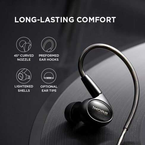 1MORE Dynamic Driver in-Ear Earphones, Headphones with microphone, Balanced Sound, Tangle-Free Cable, Volume Control, 3.5mm Wired Earphones ,1M301 in Saudi Arabia