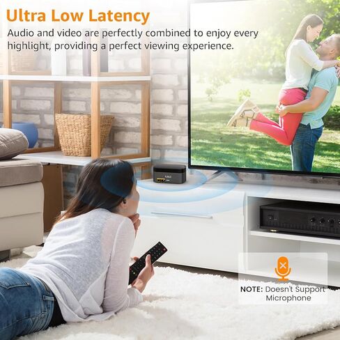 1Mii True Wireless Earbuds for TV Listening, TV Headphones Wireless for Seniors with Transmitter Charging Base, 2.4G Low Latency, Plug and Play, for Optical, AUX, RCA Ported Television in Kuwait