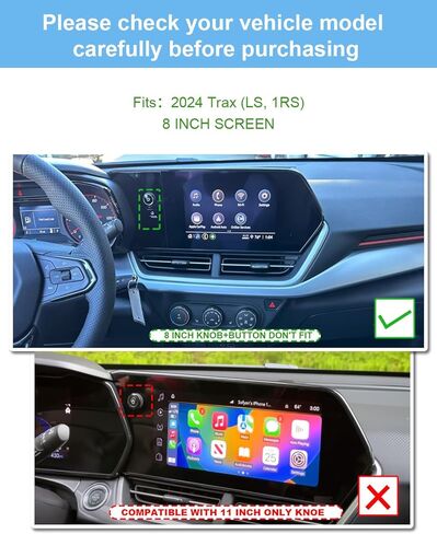 واقي شاشة سيارة مقاس 8 بوصات 【عبوة من قطعتين】 【ناعم كالحرير】 لملحقات تشيفي شيفروليه 2024 تراكس، طبقة حماية نانو للملاحة بنظام تحديد المواقع العالمي (GPS) متوافقة مع تراكس (LS، 1RS) - شفاف عالي الدقة in Kuwait