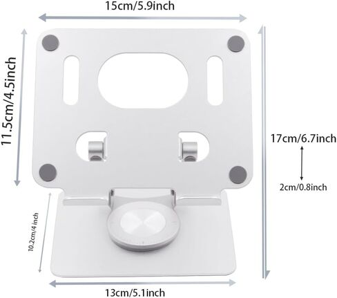 ORZ Tablet Stand Adjustable,Swivel Tablet Stand with 360 Rotating Base, Desktop Stand Holder Dock Compatible with Tablet Such as iPad Pro 9.7, 10.5, 12.9 Air Mini 4 3 2, Nexus in Saudi Arabia