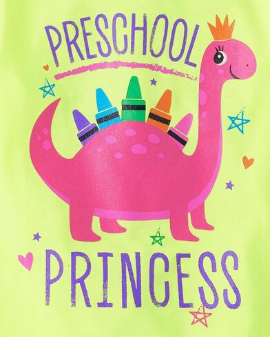 The Children's Place Baby Girls' and Toddler School Days Short Sleeve Graphic T-shirts,multipacks in Saudi Arabia