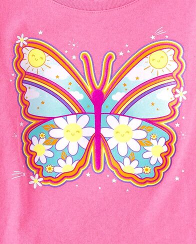 The Children's Place Baby Girls' and Toddler School Days Short Sleeve Graphic T-shirts,multipacks in Saudi Arabia