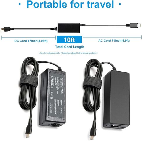 45W Type C USB C Docking Station AC Charger for Lenovo Chromebook C330 300e 100e 500e S330 ThinkPad E14 E15 L13 L14 L15 14S T14 T14S T15 Carbon T480 T580s P52S P53S Yoga C940 C740 730 910 920 13 in Saudi Arabia