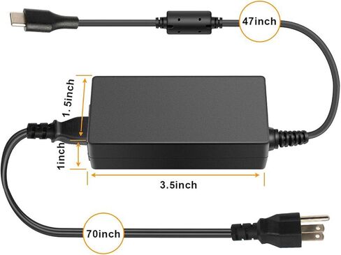 45W Type C USB C Docking Station AC Charger for Lenovo Chromebook C330 300e 100e 500e S330 ThinkPad E14 E15 L13 L14 L15 14S T14 T14S T15 Carbon T480 T580s P52S P53S Yoga C940 C740 730 910 920 13 in Saudi Arabia