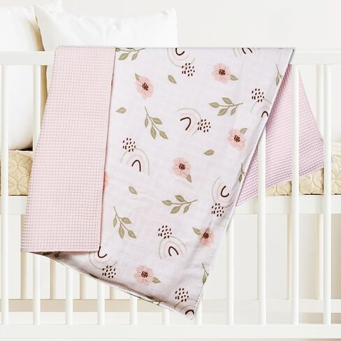 Baby Blankets for Boys, Baby Boy Muslin Swaddle Blanket, Baby Boy Essentials, Receiving Baby Blanket Boy, Newborn Baby Registry Soft Cozy Travel Baby Stuff, Breathable 25.5" x 43.3" in Saudi Arabia
