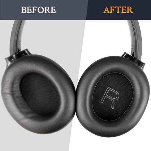 استبدال وسائد الأذن من SOULWIT لسماعات الرأس اللاسلكية Skullcandy Crusher ANC2 (لا تناسب Crusher ANC) فوق الأذن بخاصية إلغاء الضوضاء، وسائد الأذن مع جلد بروتين أكثر نعومة - أسود in Saudi Arabia