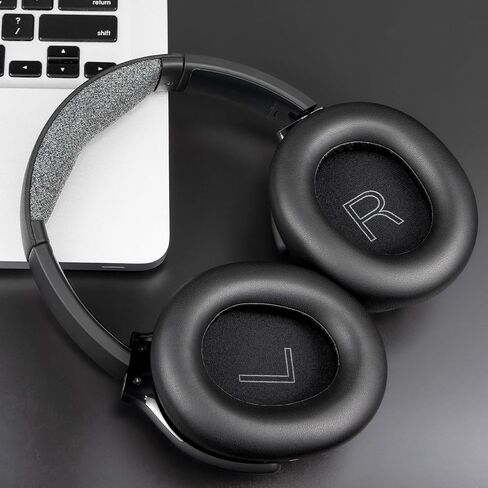 استبدال وسائد الأذن من SOULWIT لسماعات الرأس اللاسلكية Skullcandy Crusher ANC2 (لا تناسب Crusher ANC) فوق الأذن بخاصية إلغاء الضوضاء، وسائد الأذن مع جلد بروتين أكثر نعومة - أسود in Saudi Arabia