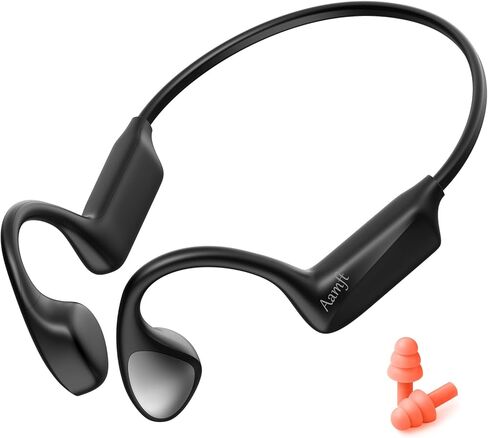 سماعات أذن Aamft Bone Conduction، سماعات أذن بلوتوث 5.3 مفتوحة مع ميكروفون عالي الدقة 10 ساعات تشغيل سماعات رأس رياضية لاسلكية، سماعات أذن عظمية مقاومة للعرق للجري وركوب الدراجات والمشي لمسافات طويلة والقيادة in Kuwait