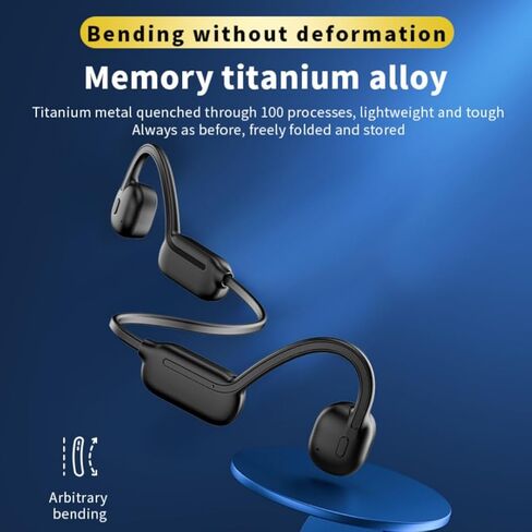 Bluetooth Swim Bone Conduction Headphones: Build-in 32GB for MP3 Mode, IPX8 Waterproof Open Ear Wireless Headphones, Hi-Fi Stereo Audio 8H Sport Earphones (Black) in Kuwait