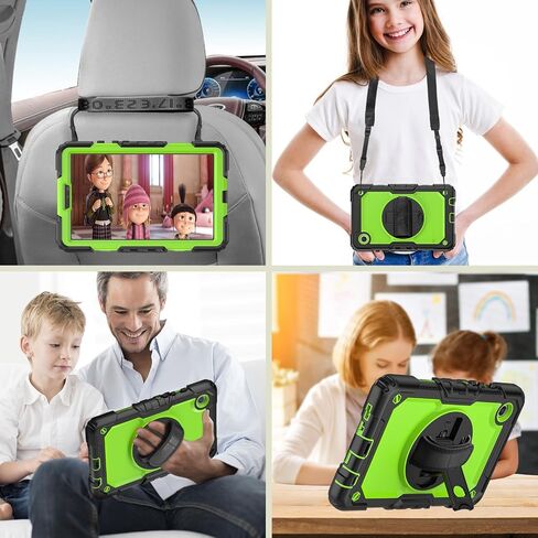 Herize Case Compatible with Galaxy Tab A9 8.7 Inch | SM-X110/X115/X117 Cover with Screen Protector Pencil Holder | Heavy Duty Rugged Rubber Protective Case W/Stand Shoulder Strap for Samsung Tab A9 in Saudi Arabia